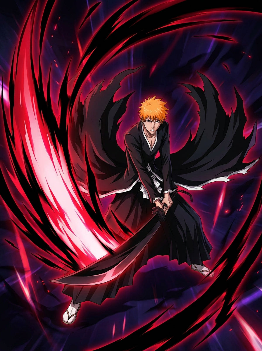 Cuadro Metálico Bleach: Ichigo Shinigami (Edición Oscura)